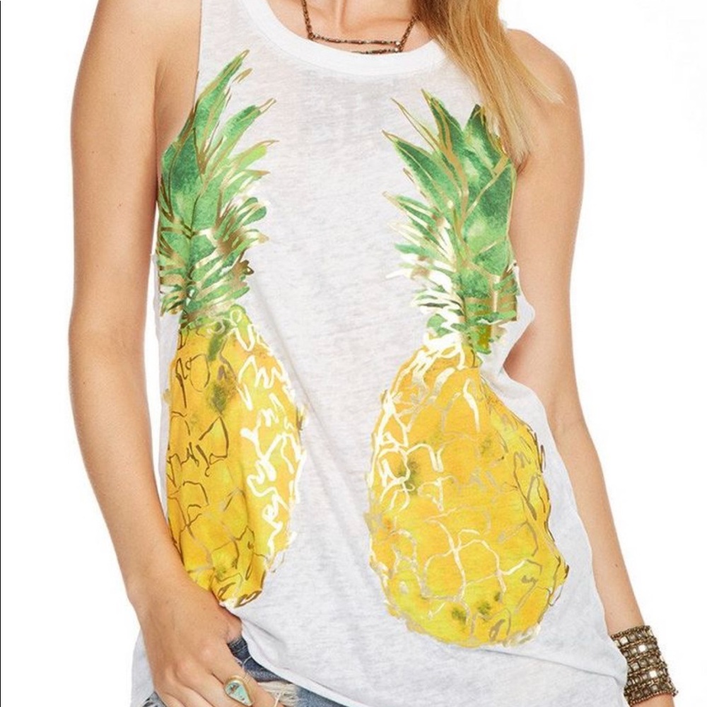 CHASER PINEAPPLE TANK XS NWT! PERFECT CONDITION